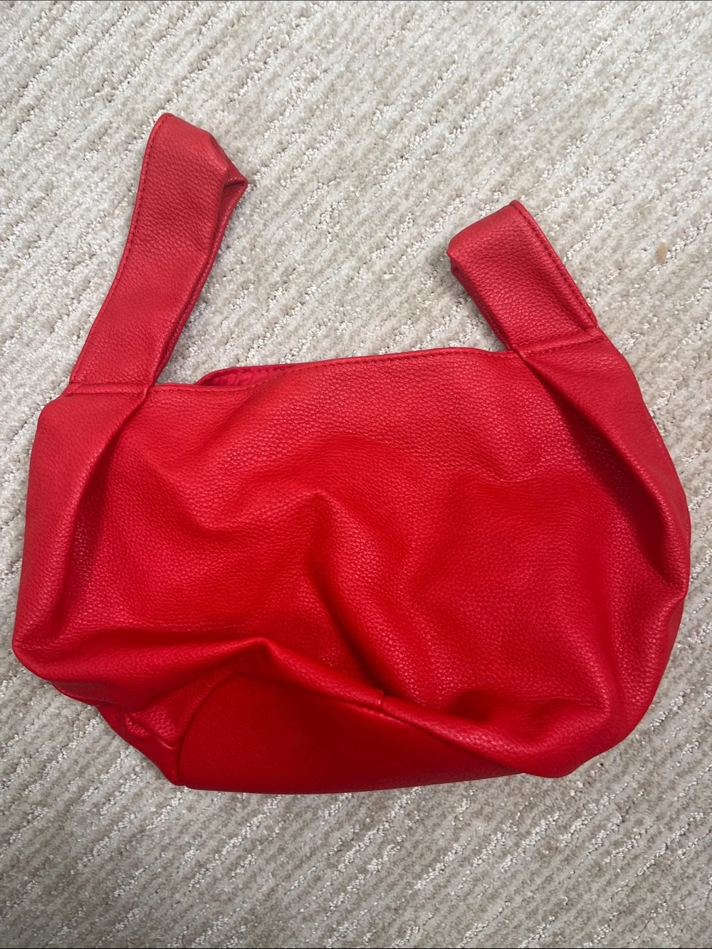 The Drop Avalon Red Knotted Wristlet Clutch Faux Leather Bucket Bag